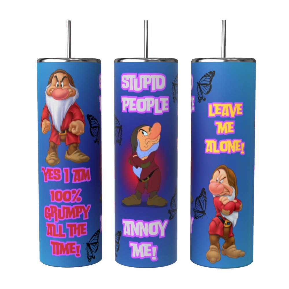 GRUMPY 20oz SUBLIMATED INSULATED STAINLESS STEEL TUMBLER
